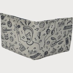 تصویر کیف پول کتان طرح Punk Guy 