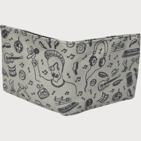 تصویر کیف پول کتان طرح Punk Guy 