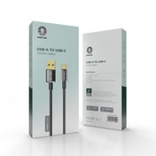 تصویر کابل یو اس بی به تایپ سی تاچ گرین Green usb-a to type-c touch cable 