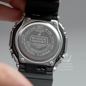 تصویر ساعت مچی جی شاک G-Shock GM2100(تمام فول) استیل نقره ای (جیشاک GShock) تنظیم اتوماتیک با پایتخت کشورها ،اتولایت اتوماتیک 