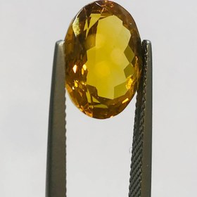 تصویر نگین سیترین طلایی اصل سایز 14*10 