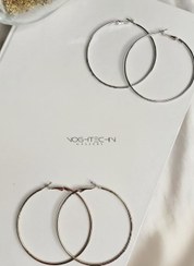 تصویر گوشواره زنانه برند ژوپینگ مدل حلقه ای استیل رنگ ثابت Xuping women's earring, ring model, fixed color steel