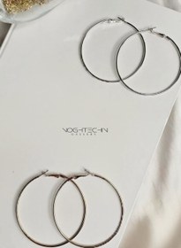 تصویر گوشواره زنانه برند ژوپینگ مدل حلقه ای استیل رنگ ثابت Xuping women's earring, ring model, fixed color steel