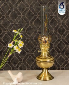 تصویر چراغ متوسط ساده برنجی با ضمانت ۶۰ ماهه صنایع دستی کیمیا ترنج 