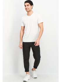 تصویر شلوار جگر مردانه لوک فیت، مشکی برند jack & jones Men Luke Fit Solid Jogger Pants, Black