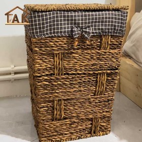 تصویر سبد رخت چرک حصیری 