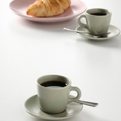 تصویر فنجان نعلبکي اسپرسو سبز ایکیا مدل FARGKLAR 