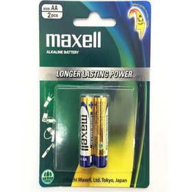 تصویر باطری آلکالاین مکسل Maxell نیم قلم 