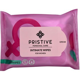 تصویر دستمال مرطوب بهداشتی مخصوص بانوان پوست حساس ۲۰ عددی پریستیو ا PRISTIVE Intimate Wipes for Women, Sensitive Skin, 20 Wipes PRISTIVE Intimate Wipes for Women, Sensitive Skin, 20 Wipes