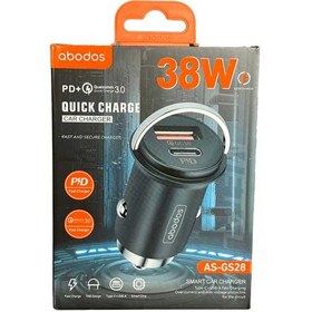 تصویر شارژر فندکی 38وات ابودوس مدل car charger AS-GS28 abodos 