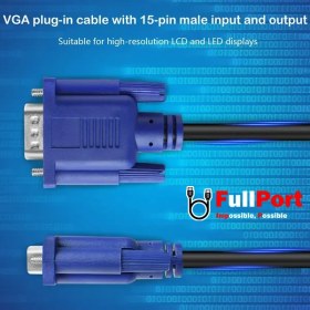 تصویر کابل VGA دلتا 15 متری (Delta) ا Delta VGA Cable 15m Delta VGA Cable 15m