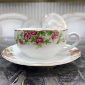 تصویر ۱۲ پارچه فنجان نعلبکی قطر ۱۰ بیدگل 