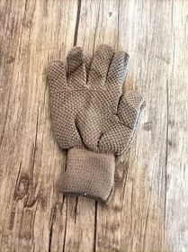 تصویر دستکش بافت خاکی بافت