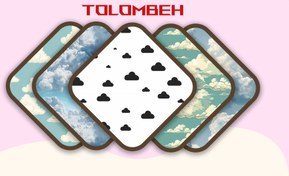 تصویر پک ۵ عددی پترن طرح ابری 