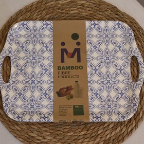 تصویر سینی بامبو سایز بزرگ-مدل رنگی Bamboo Fiber