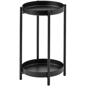 تصویر استند گلدان دوطبقه ایکیا مدل OLIVBLAD IKEA OLIVBLAD Plant stand in/outdoor black