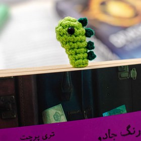 تصویر بوک‌مارک بافتنی دینو 