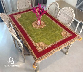 تصویر رومیزی ناهار خوری ترنج زیتونی 140×200 