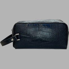 تصویر کیف دستی مردانه با طرح روکو چرم ویان (چرم طبیعی) - مشکی / روکو Vian Leather Handbag