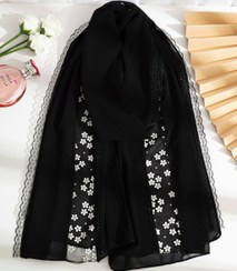 تصویر شال مزونی - شکوفه سفید 