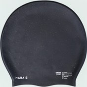 تصویر کلاه شنا سیلیکونی NABAIJI مخصوص موهای حجیم - سایز استاندارد مشکی 