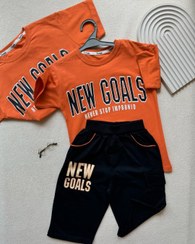 تصویر لباس ست پسرانه بچگانه (تیشرت شلوارک) مناسب 5 تا 9 سال - سایز 