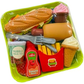 تصویر اسباب بازی ست سینی فست فود خارجی 