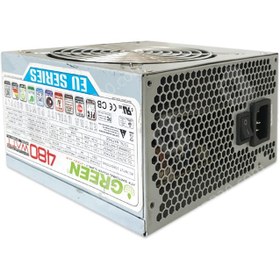 تصویر منبع تغذیه کامپیوتر گرین مدل GP480A-EU 80 Plus White توان 480 وات استوک Green GP480A-EU 80 Plus White 480W Computer Power Supply Used