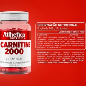 تصویر ال کارنیتین 2000 اتلتیکا Atlhetica L-Carnitine 2000 