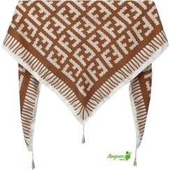 تصویر روسری نخی سیا اسکارف طرح فندی کد 1128 