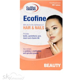 تصویر قرص اکوفاین یوروویتال 60 عدد Eurhovital Ecofine 60 Tablets