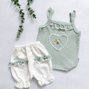 تصویر تاپ و شلوارک نوزاد تا کودک دخترانه مدل پرنسس کد 891 