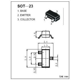 تصویر ترانزیستور S8050 (CODE SMD J3Y) 