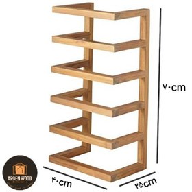 تصویر استند و هولدر حوله چوبی 