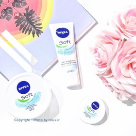 تصویر کرم نرم کننده کاسه ای نیوآ Soft حجم 300 میل Nivea Soft Moisturizing Care Cream 300ml