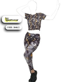 تصویر ست کراپ لگ باشگاهی زنانه UNDER ARMOUR کد 001 UNDER ARMOUR womens club crop leg set code 001