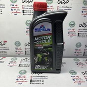 تصویر روغن موتور MISHELIN میشلن 10/50 SN JASO MA سنتتیک ( ا لیتری ) قرمز رنگ 