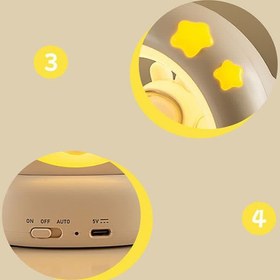 تصویر چراغ خواب اتاق کودک طرح خرگوش مدل لمسی 