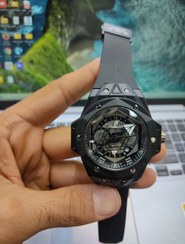 تصویر ساعت مچی مردانه هابلوت کهکشانی با بند لاستیکی 