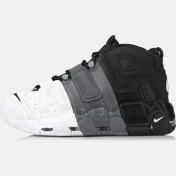 تصویر کفش بسکتبال نایکی ایر آپتمپو مدل ۹۶ رنگ مشکی و سفید 