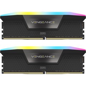 تصویر رم کورسیر مدل VENGEANCE RGB 32GB (2x16GB) 7 ا RAM CORSAIR VENGEANCE RGB 32GB (2x16GB) 7200MHz DDR5 CL40 RAM CORSAIR VENGEANCE RGB 32GB (2x16GB) 7200MHz DDR5 CL40
