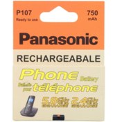 تصویر باتری تلفن بی سیم 750mAH مدل P107 مارک Panasonic 