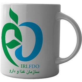 تصویر ماگ چاپلینو با طرح آرم سازمان غذا و دارو – M159 Mug Chaplino with the logo design of Food and Drug Organization