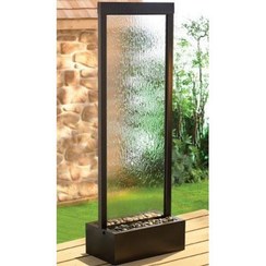 تصویر آبنما شیشه ای پرتابل آرین با نورپردازی مولتی کالر 