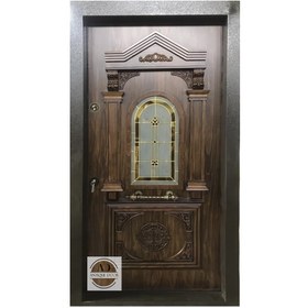 تصویر درب ضد سرقت مدل پلازا روکش راش - 105*210 / چپ بازشو 