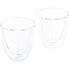 تصویر فنجان دو جداره دلونگی لاته ماکیاتو بسته 2 عددی DELONGHI 2 GLASSES LATE MACCHIATO