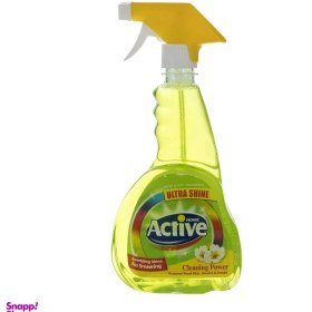 تصویر شیشه پاک کن اکتیو مدل سبز حجم 500 میلی لیتر 