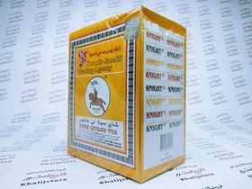 تصویر چای سیاه KNIGHT شوالیه پاکت ساده 500 گرم مدل اسب پرچم KNIGHT Black Tea Plain Bag 500g Horse Flag Model