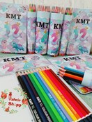 تصویر مداد رنگی KMT ۱۲ رنگ جعبه فلزی 