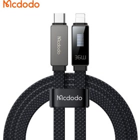 تصویر کابل تبدیل فست شارژ Mcdodo CA-4960 Type-C To Lightning 3A PD 36W 1.2m MCDODO CA-4960 TYPE-C TO LIGHTNING 3A PD 36W 1.2M FAST CHARGING CABLE